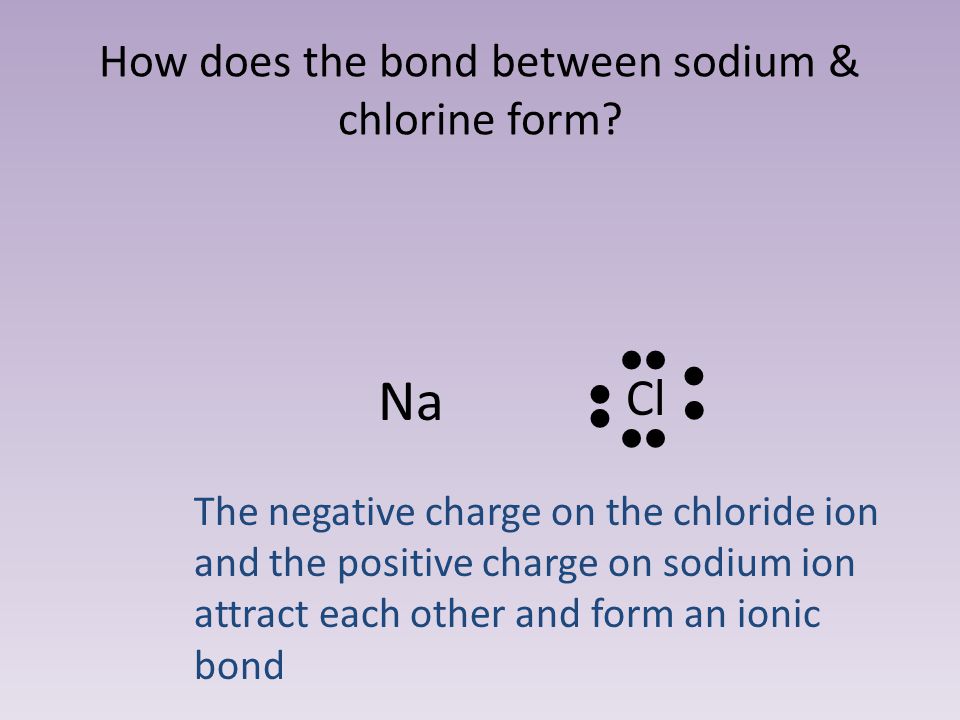 How does the bond between sodium & chlorine form