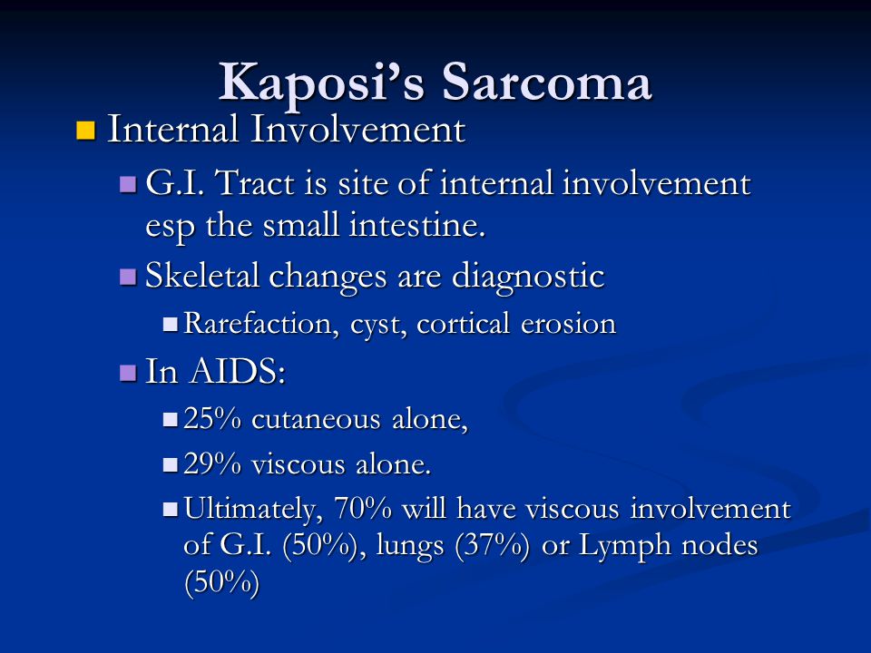 Kaposi’s Sarcoma Internal Involvement