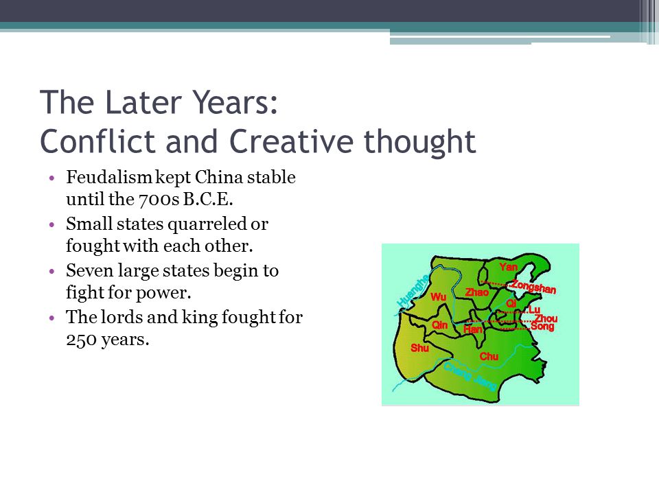 The Later Years: Conflict and Creative thought