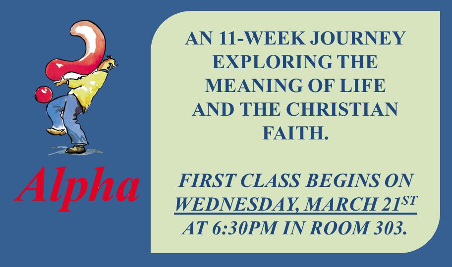 First class begins on Wednesday, March 21st at 6:30pm in room 303.