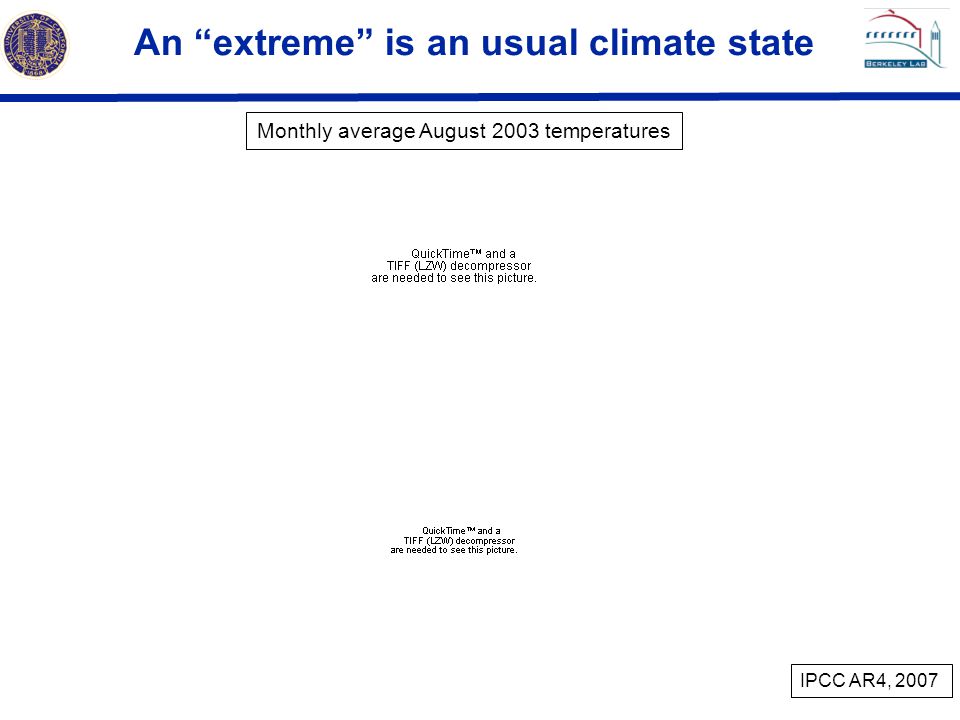 An extreme is an usual climate state