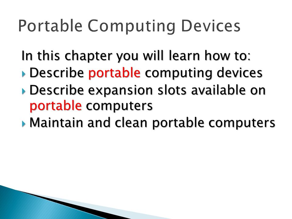 Portable Computing Devices
