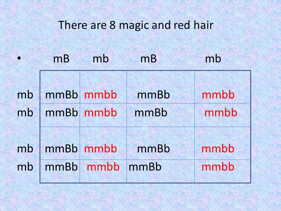 There are 8 magic and red hair