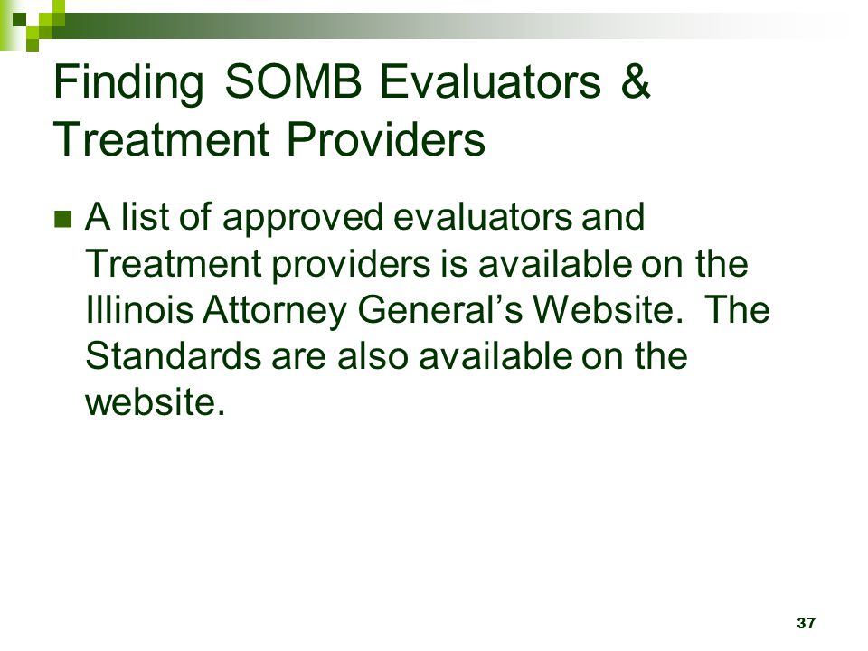 Finding SOMB Evaluators & Treatment Providers