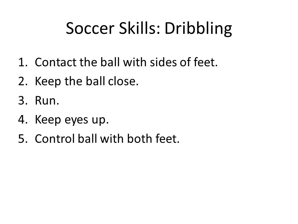 Soccer Skills: Dribbling