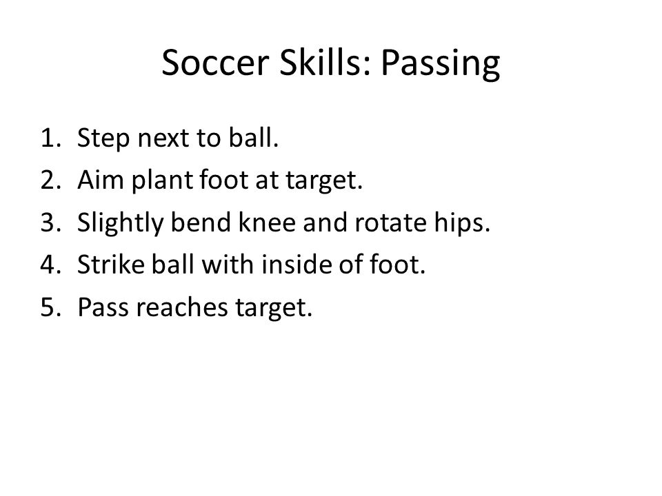 Soccer Skills: Passing