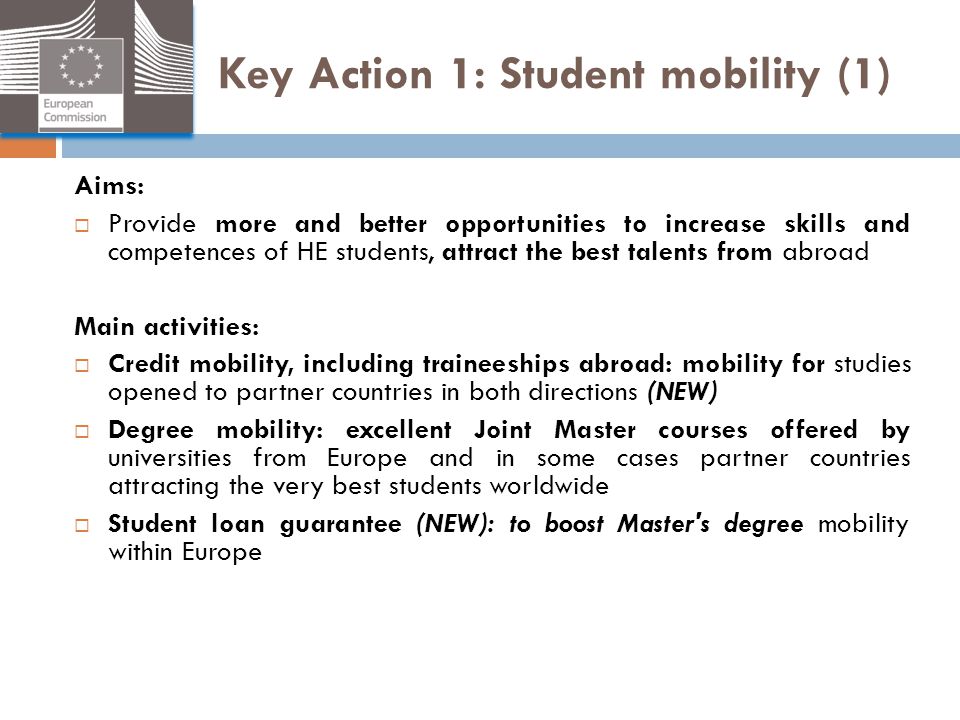 Key Action 1: Student mobility (1)