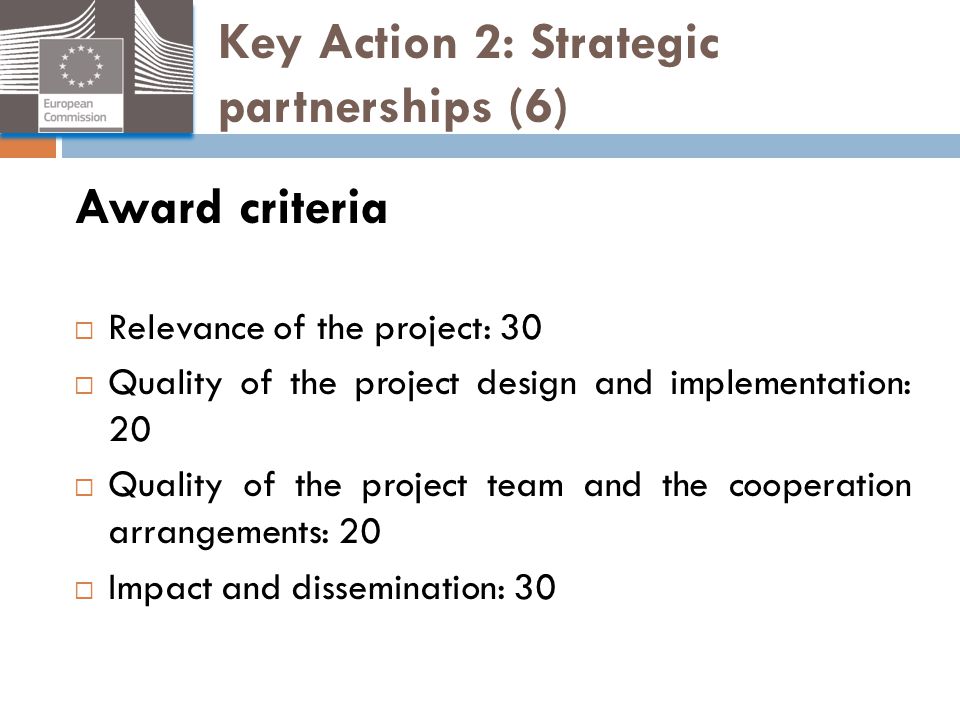 Key Action 2: Strategic partnerships (6)