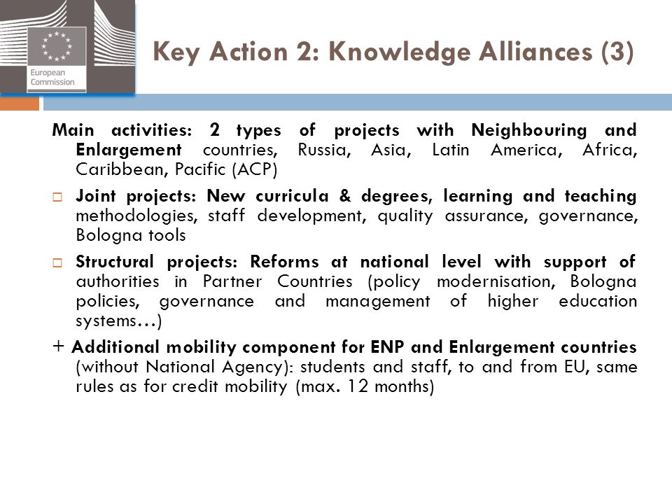 Key Action 2: Knowledge Alliances (3)
