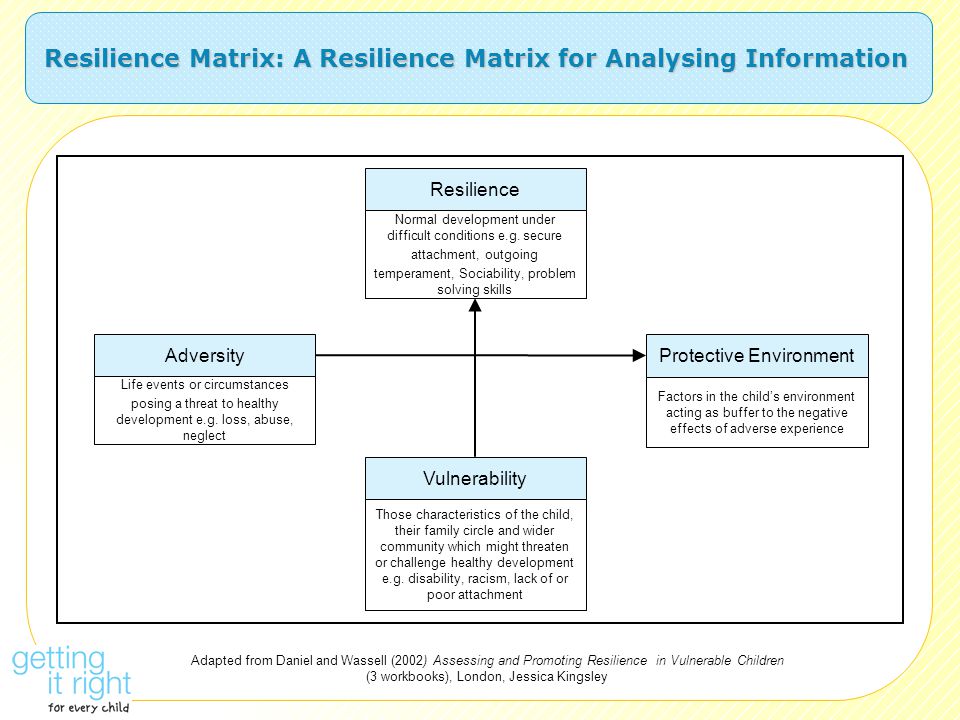 Resilience Matrix: A Resilience Matrix for Analysing Information