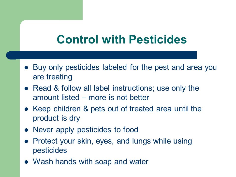 Control with Pesticides