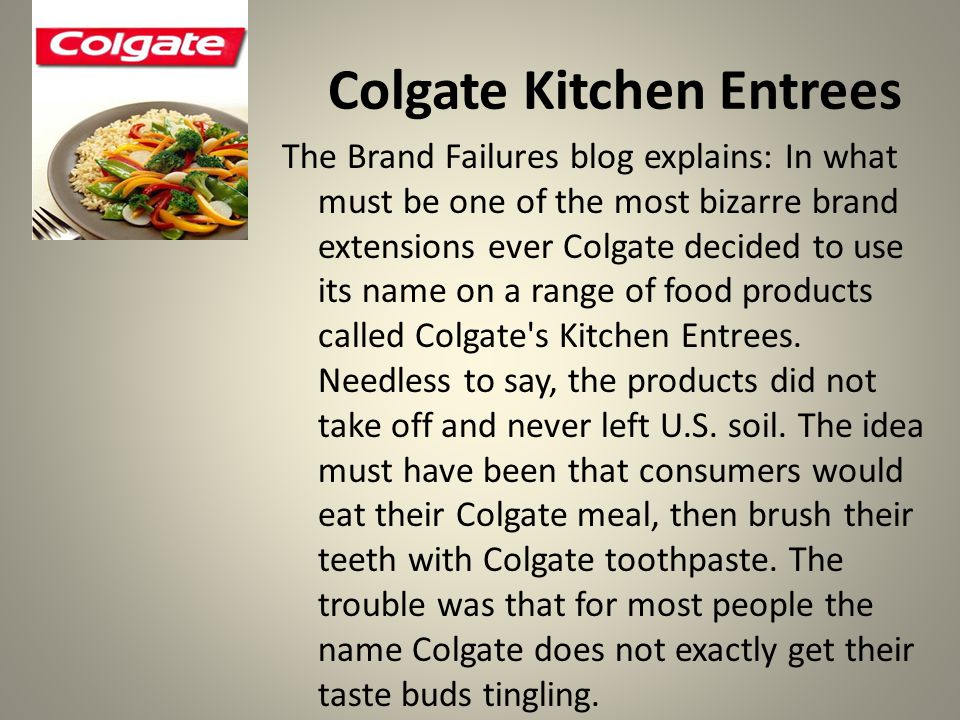 Colgate Kitchen Entrees