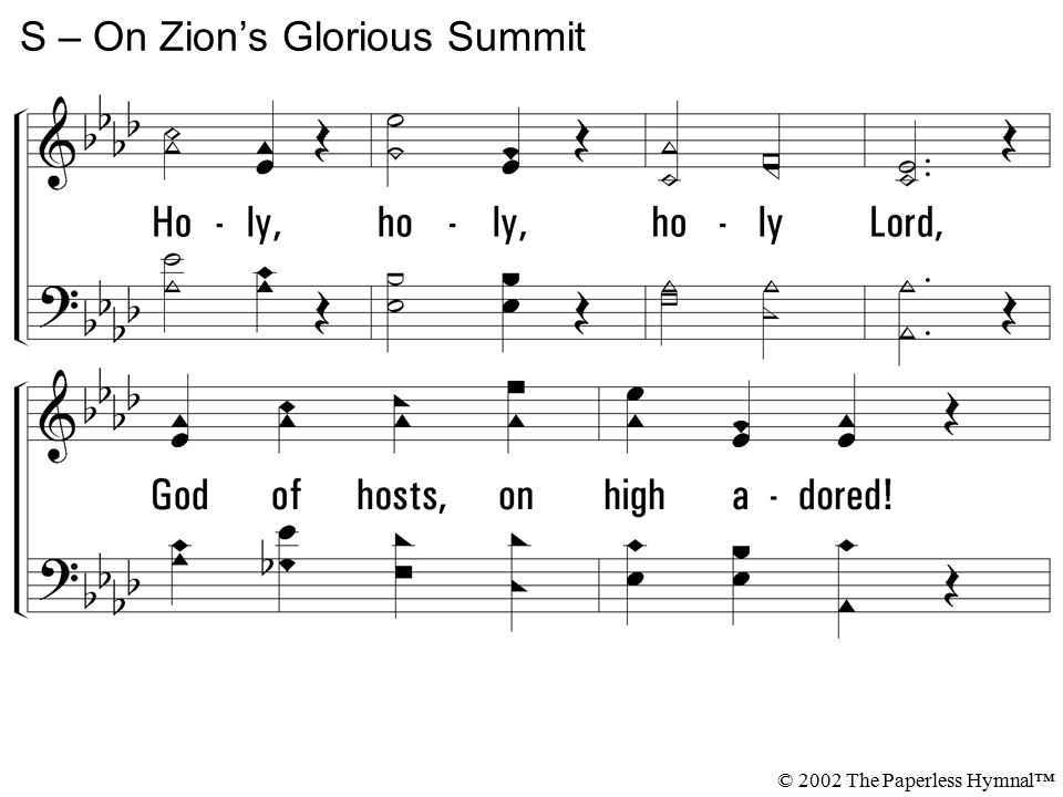 S – On Zion’s Glorious Summit