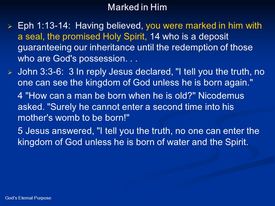 Marked in Him