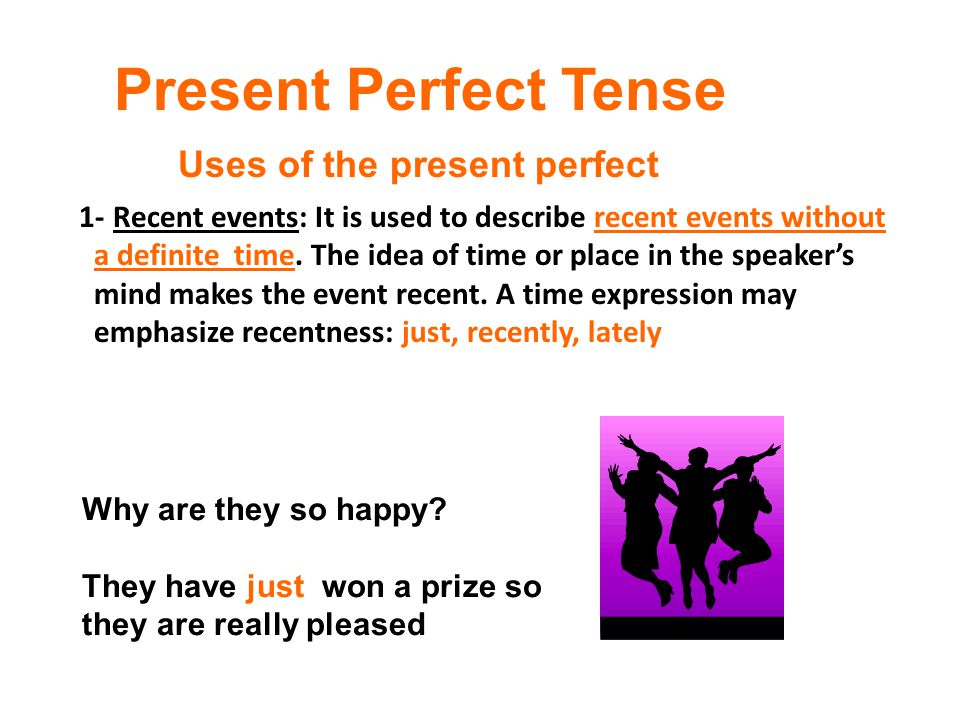 Present Perfect Tense Uses of the present perfect