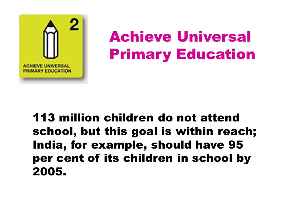 Achieve Universal Primary Education