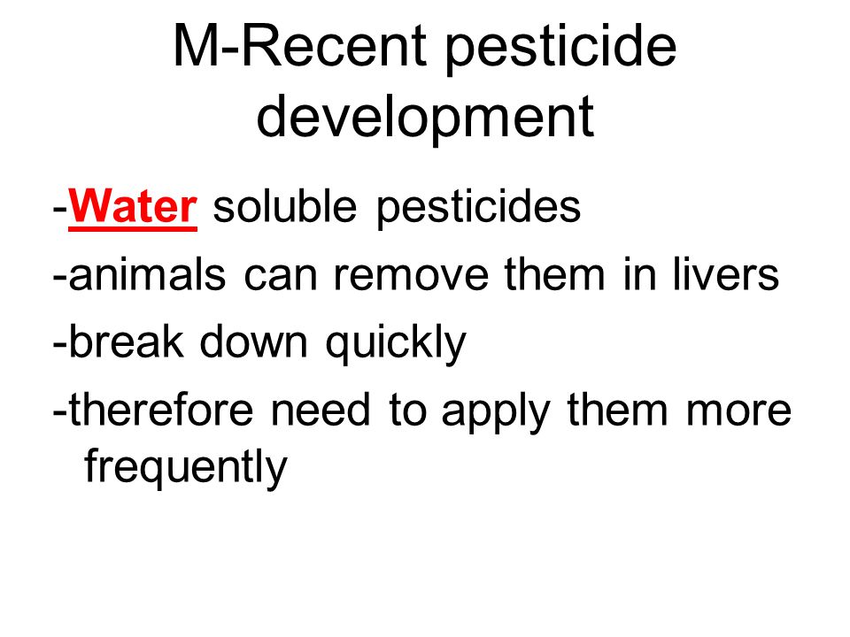M-Recent pesticide development