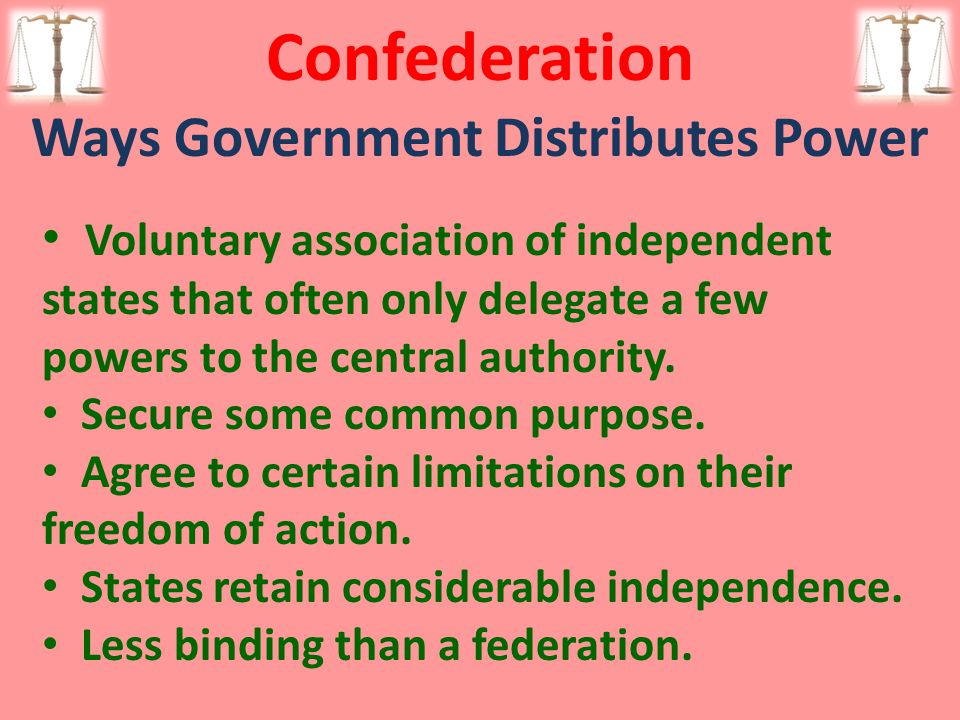 Ways Government Distributes Power