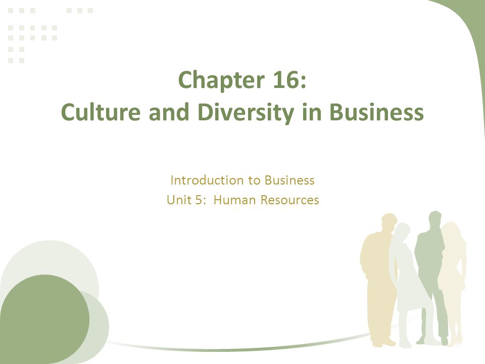 Chapter 16: Culture and Diversity in Business