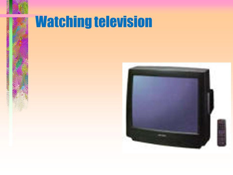 Watching television
