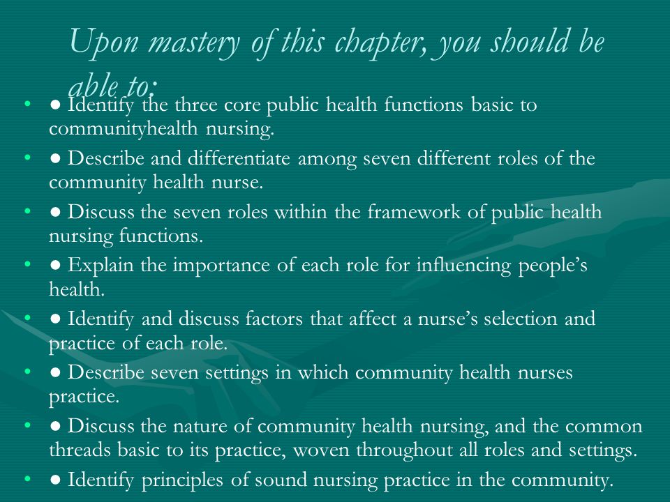 Upon mastery of this chapter, you should be able to: