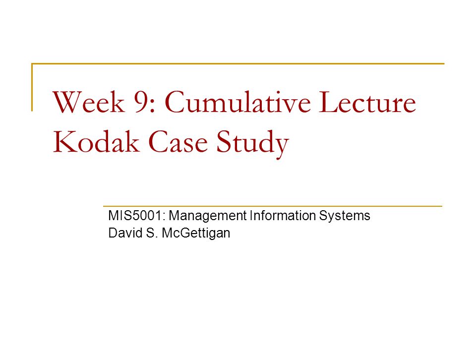 kodak case study