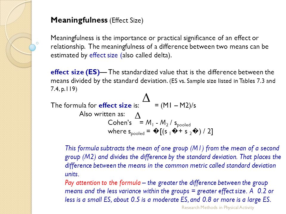 Meaningfulness (Effect Size)