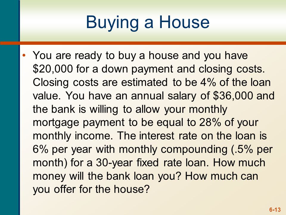 Buying a House - Continued
