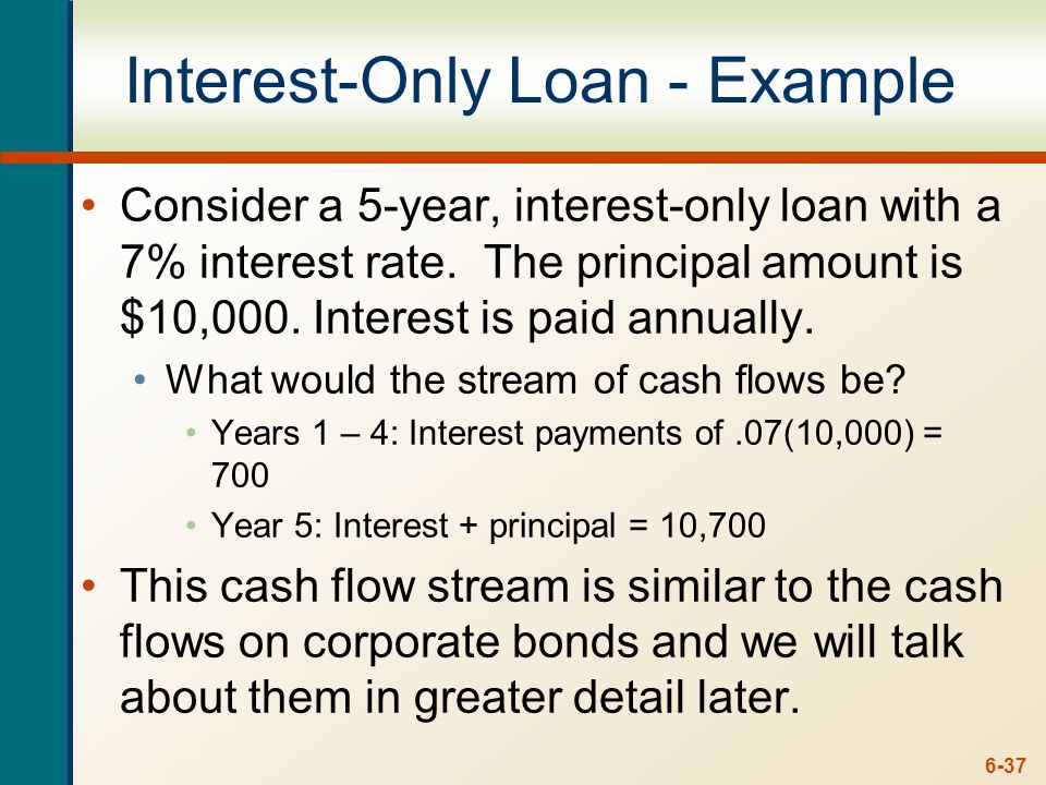 Amortized Loan with Fixed Payment - Example