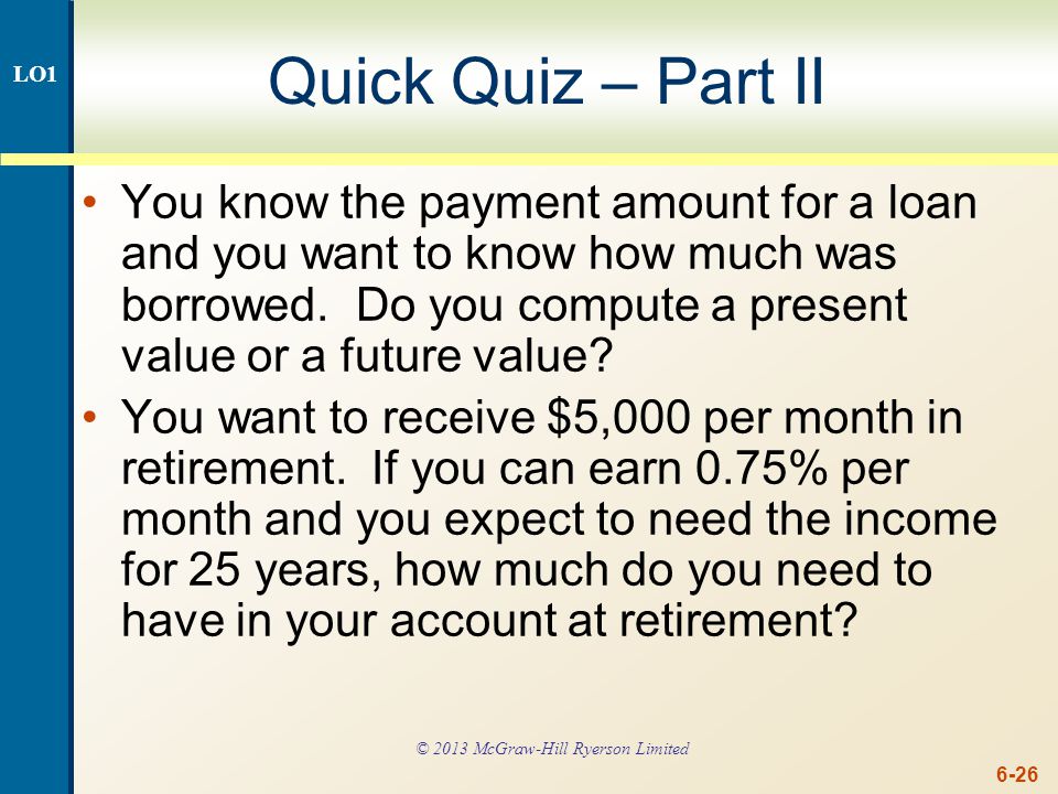 Future Values for Annuities – Example 1