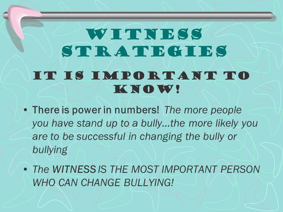 Witness Strategies It is Important to know!