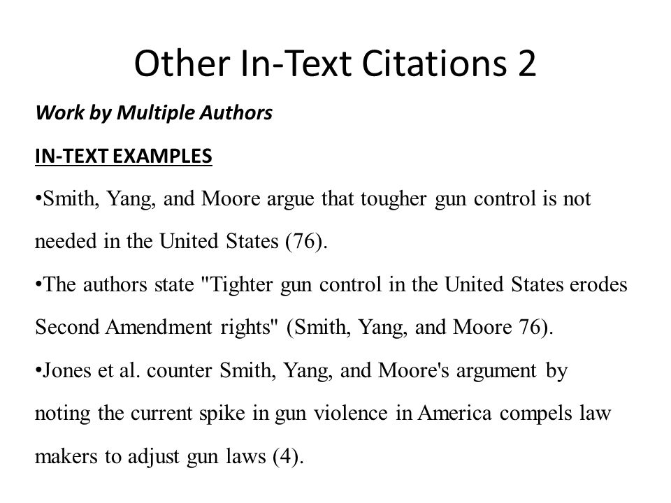 Other In-Text Citations 2