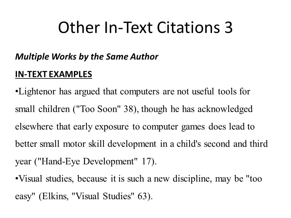 Other In-Text Citations 3