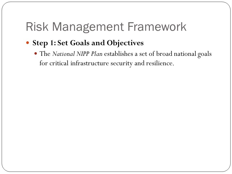 Risk Management Framework