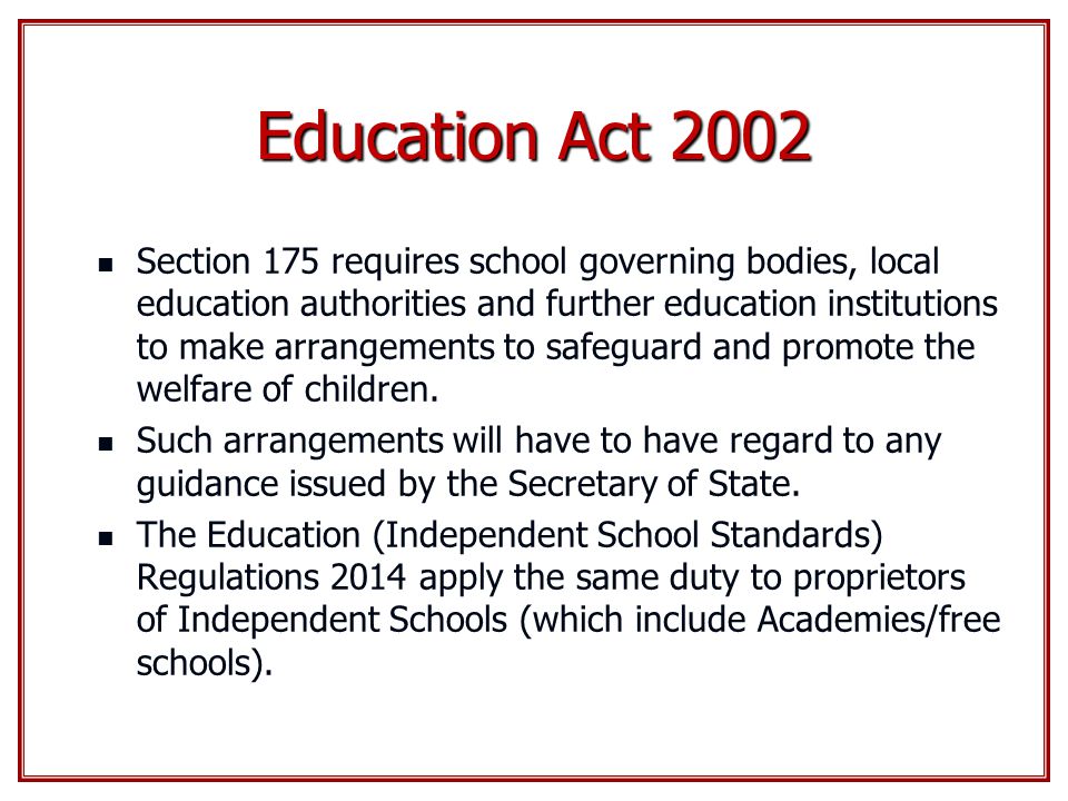 Education Act 2002