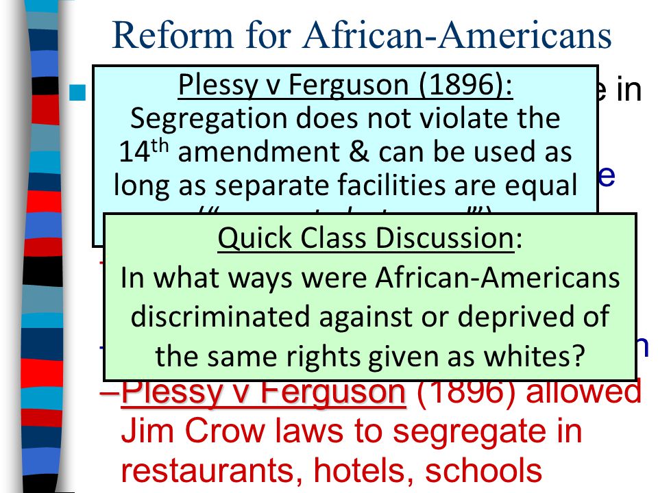 Reform for African-Americans