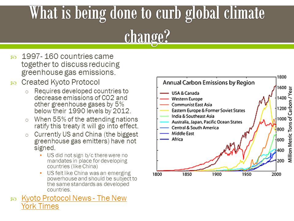 What is being done to curb global climate change