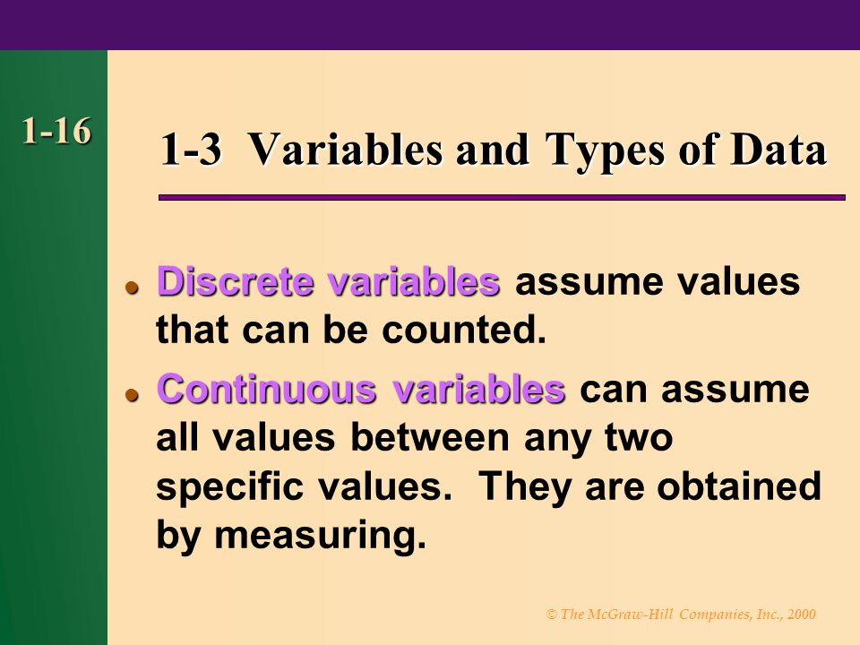 1-3 Variables and Types of Data
