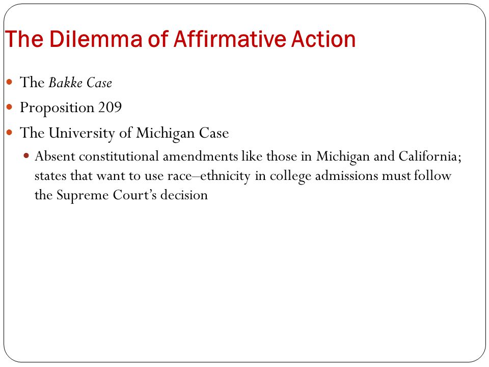 The Dilemma of Affirmative Action