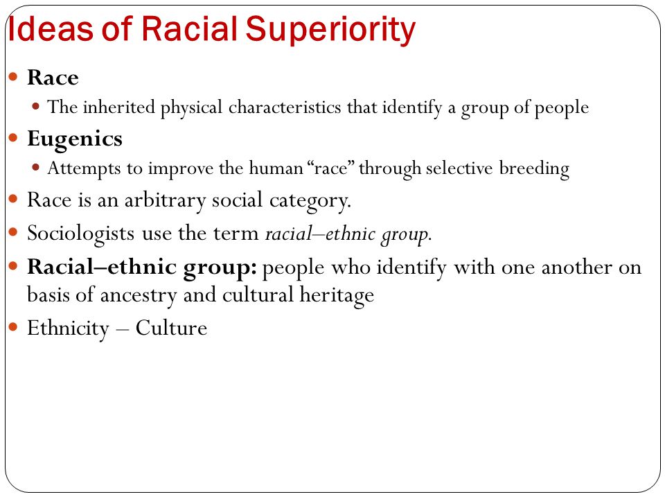 Ideas of Racial Superiority