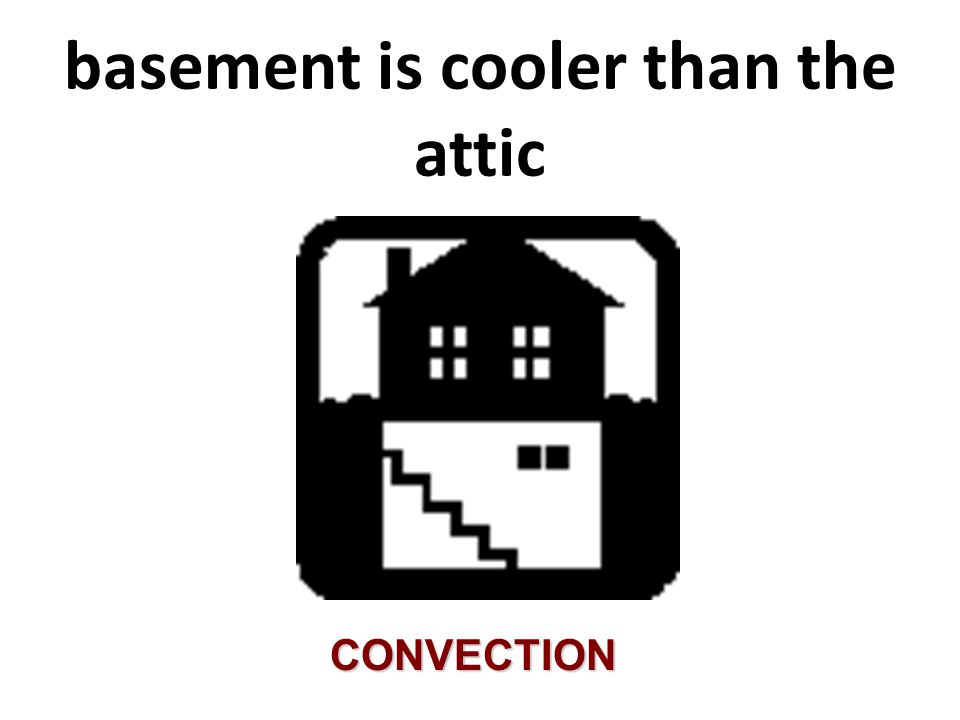 basement is cooler than the attic