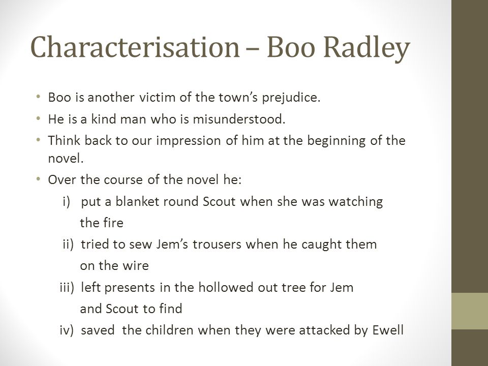 Characterisation – Boo Radley