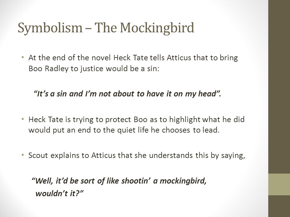Symbolism – The Mockingbird