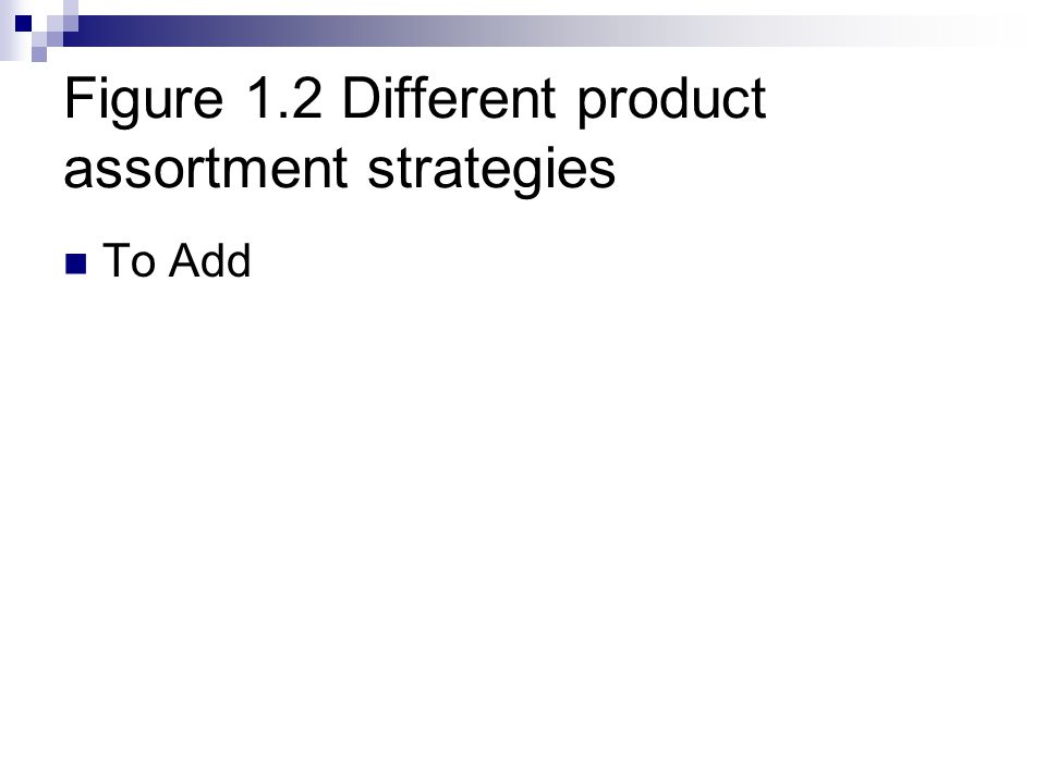 Figure 1.2 Different product assortment strategies