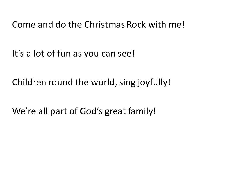 Come and do the Christmas Rock with me