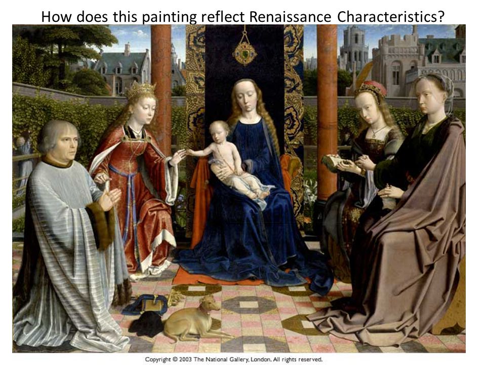 How does this painting reflect Renaissance Characteristics