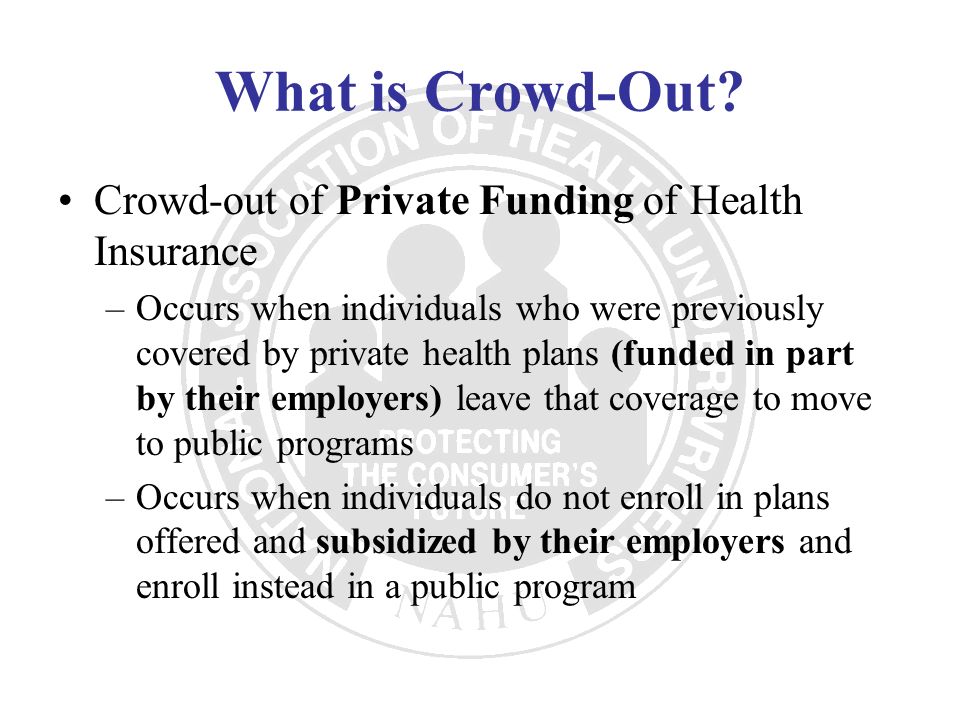 What is Crowd-Out Crowd-out of Private Funding of Health Insurance