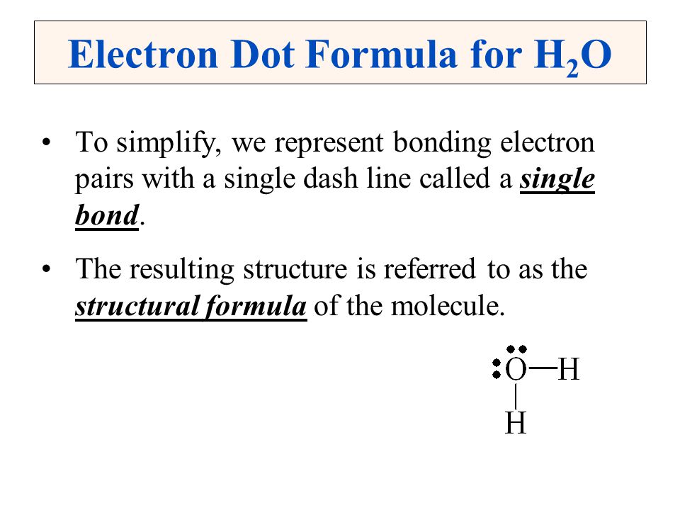 Electron Dot Formula for H2O