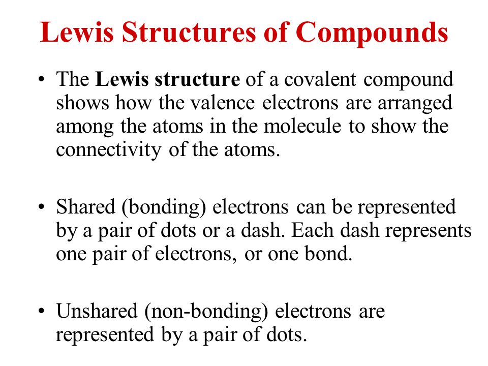 Lewis Structures of Compounds