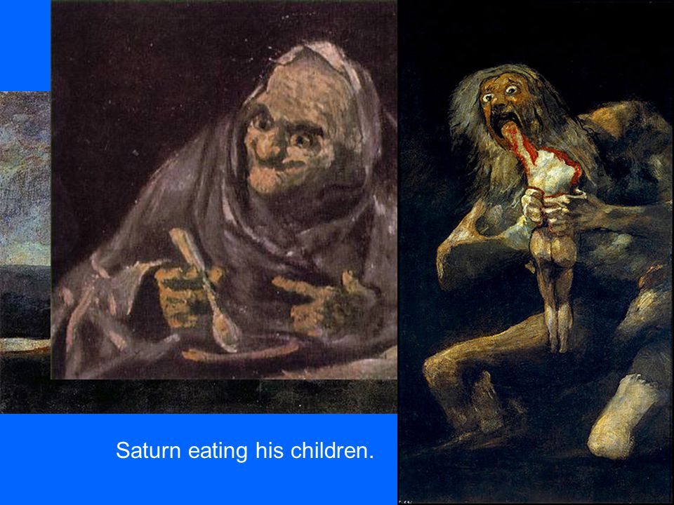 WAR DISSATERS. Saturn eating his children.